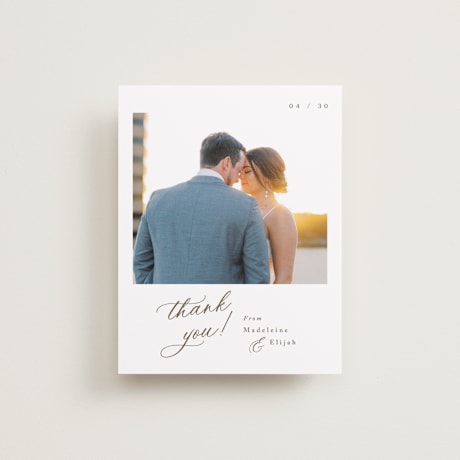 Flat Wedding Thank You Cards