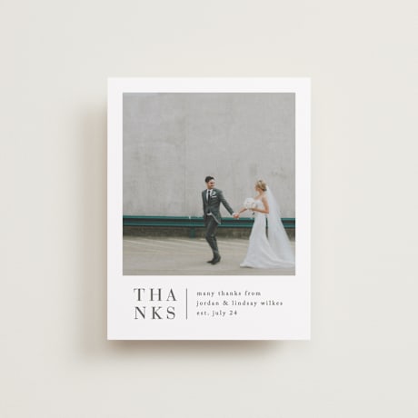 Flat Wedding Thank You Cards