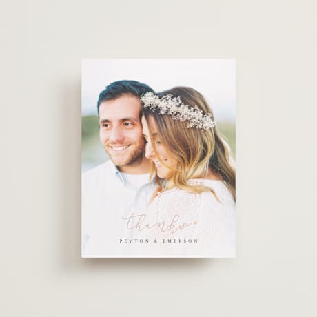 Flat Wedding Thank You Cards