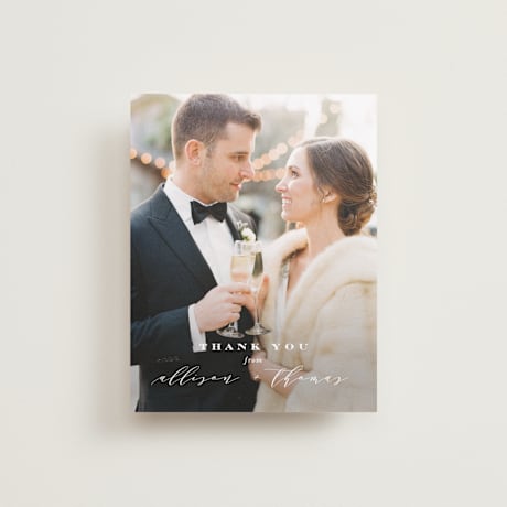 Flat Wedding Thank You Cards