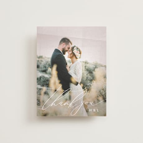 Flat Wedding Thank You Cards