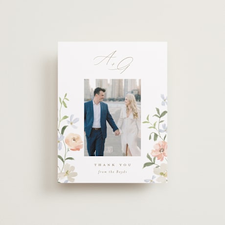 Flat Wedding Thank You Cards