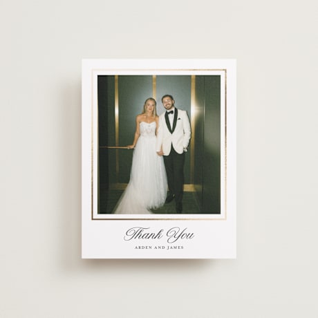 Foil-Pressed Flat Wedding Thank You Cards