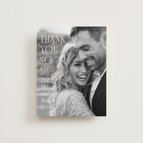 Foil-Pressed Flat Wedding Thank You Cards