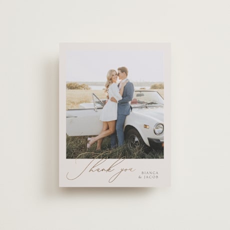 Foil-Pressed Flat Wedding Thank You Cards