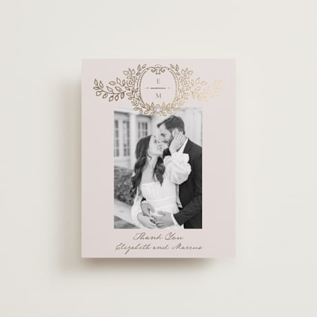 Foil-Pressed Flat Wedding Thank You Cards
