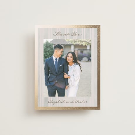 Foil-Pressed Flat Wedding Thank You Cards