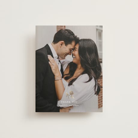 Foil-Pressed Flat Wedding Thank You Cards