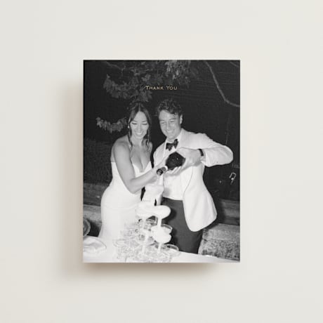 Foil-Pressed Flat Wedding Thank You Cards