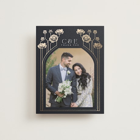 Foil-Pressed Flat Wedding Thank You Cards