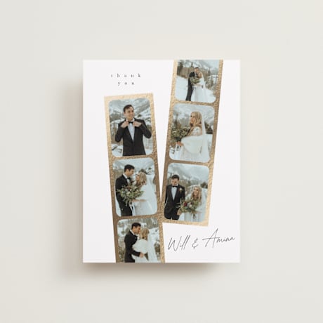 Foil-Pressed Flat Wedding Thank You Cards