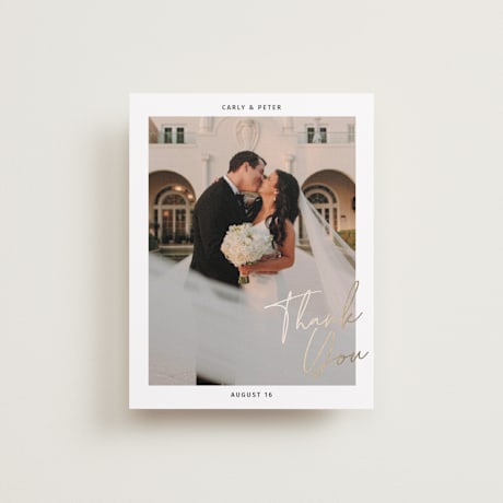 Foil-Pressed Flat Wedding Thank You Cards
