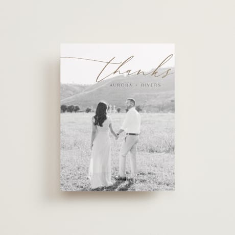 Foil-Pressed Flat Wedding Thank You Cards