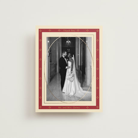 Foil-Pressed Flat Wedding Thank You Cards