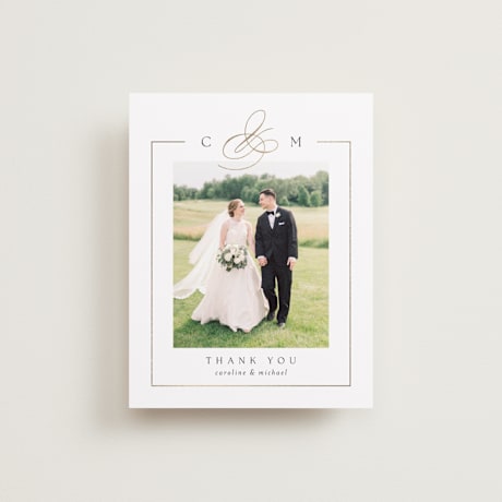 Foil-Pressed Flat Wedding Thank You Cards