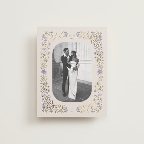 Foil-Pressed Flat Wedding Thank You Cards
