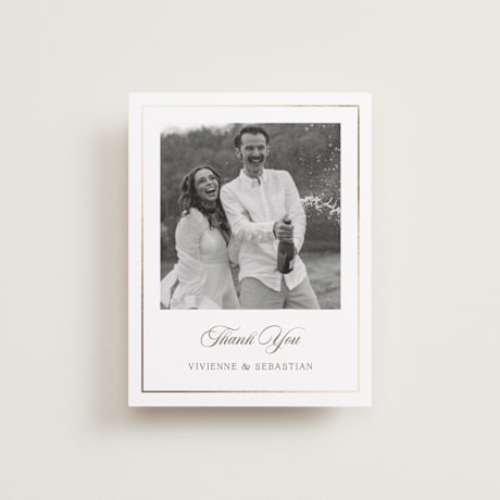 Foil-Pressed Flat Wedding Thank You Cards