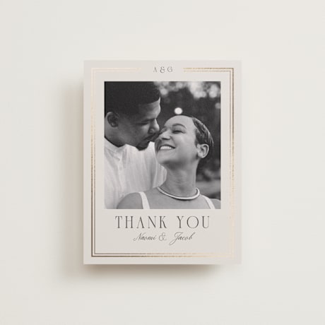 Foil-Pressed Flat Wedding Thank You Cards
