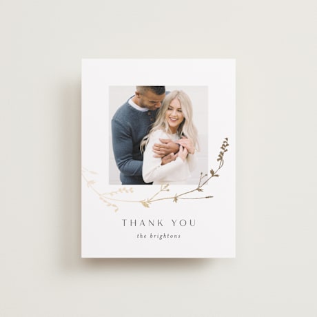Foil-Pressed Flat Wedding Thank You Cards