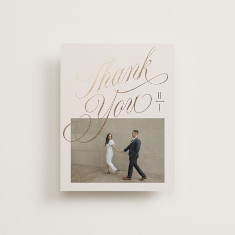 Foil-Pressed Flat Wedding Thank You Cards