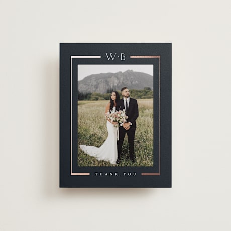 Foil-Pressed Flat Wedding Thank You Cards