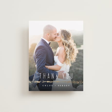 Foil-Pressed Flat Wedding Thank You Cards