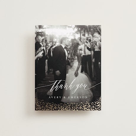 Foil-Pressed Flat Wedding Thank You Cards