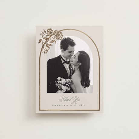 Foil-Pressed Flat Wedding Thank You Cards