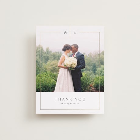 Foil-Pressed Flat Wedding Thank You Cards