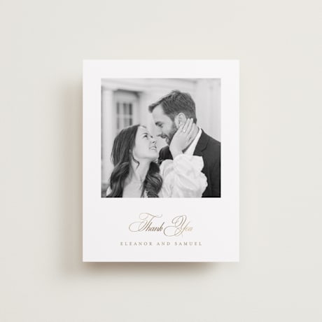 Foil-Pressed Flat Wedding Thank You Cards