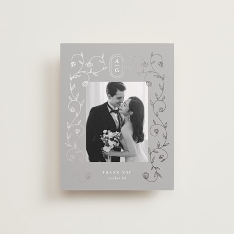 Foil-Pressed Flat Wedding Thank You Cards
