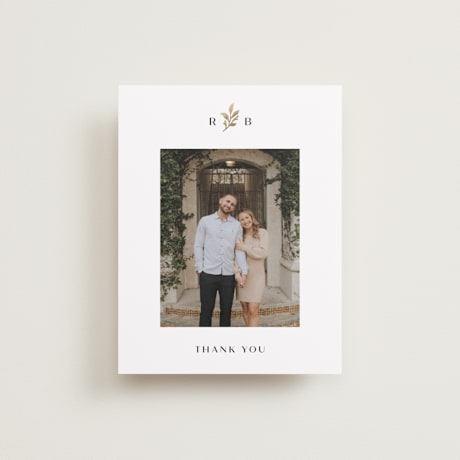 Foil-Pressed Flat Wedding Thank You Cards