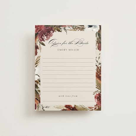 Bridal Shower Insert Cards