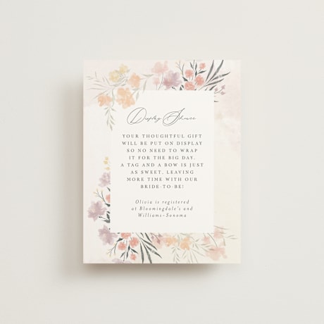 Bridal Shower Insert Cards