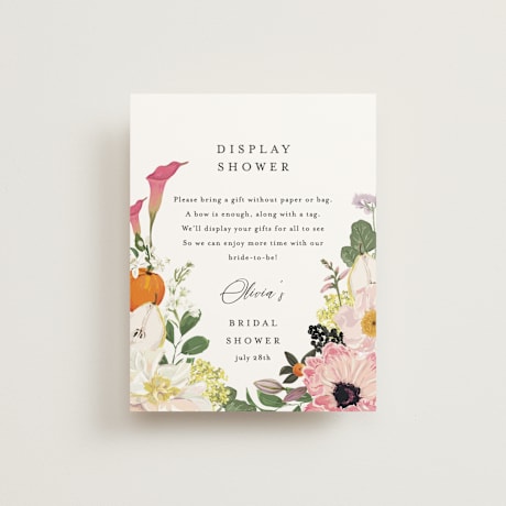 Bridal Shower Insert Cards