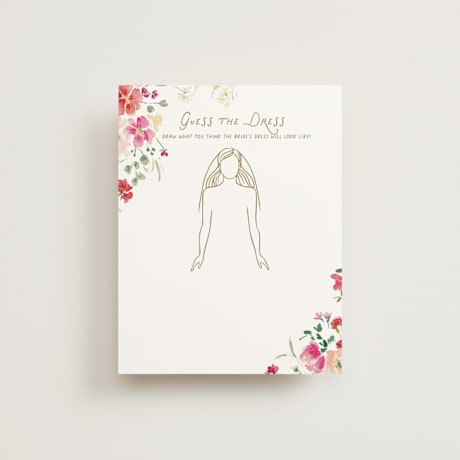 Bridal Shower Insert Cards