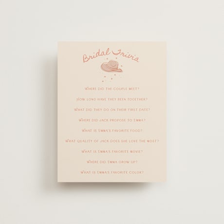 Bridal Shower Insert Cards