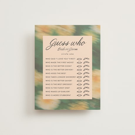 Bridal Shower Insert Cards