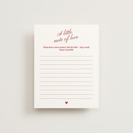 Bridal Shower Insert Cards