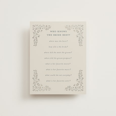 Bridal Shower Insert Cards