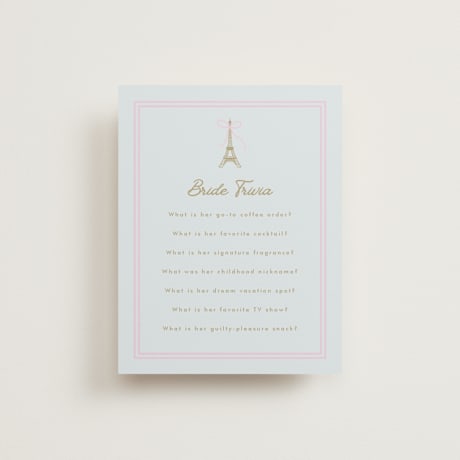 Bridal Shower Insert Cards