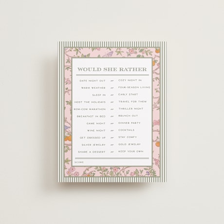 Bridal Shower Insert Cards