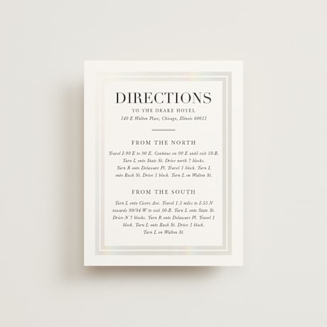 Gloss-Press Direction Cards
