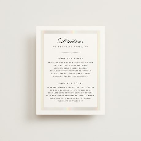 Gloss-Press Direction Cards