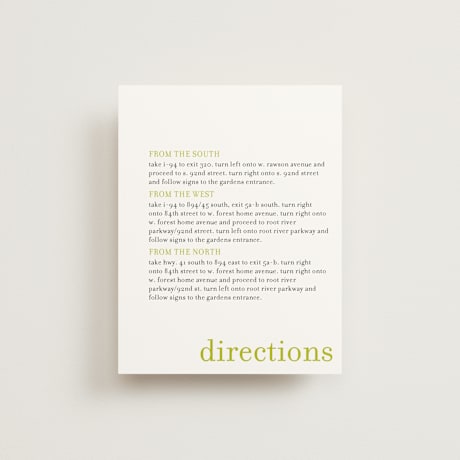 Direction Cards