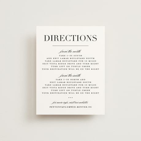 Direction Cards