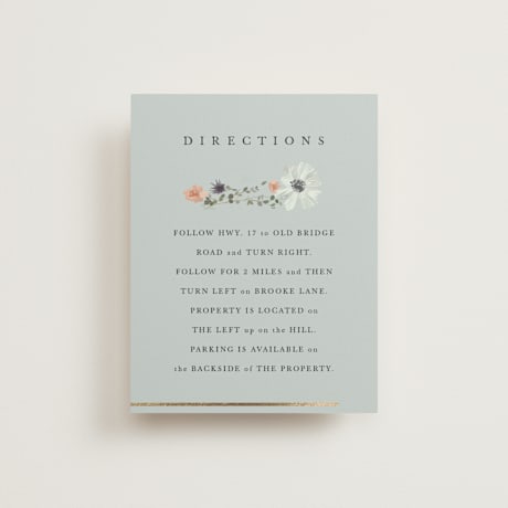 Foil-Pressed Direction Cards