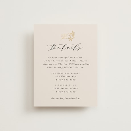 Foil-Pressed Direction Cards