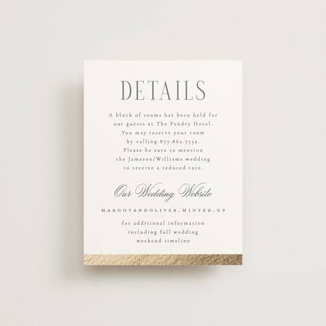 Foil-Pressed Direction Cards