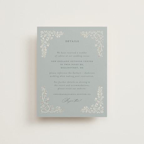 Foil-Pressed Direction Cards